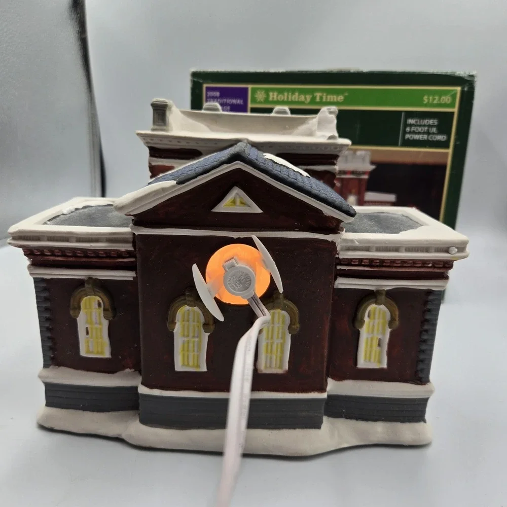 Holiday Time 2008 Traditional‎ Vintage Collection Post Office 6 FT Cord Light Up